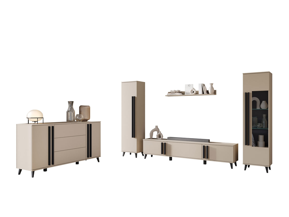 Nappali szett HELSINKI IV, Szín: Kasmír, Led világítás: Nem