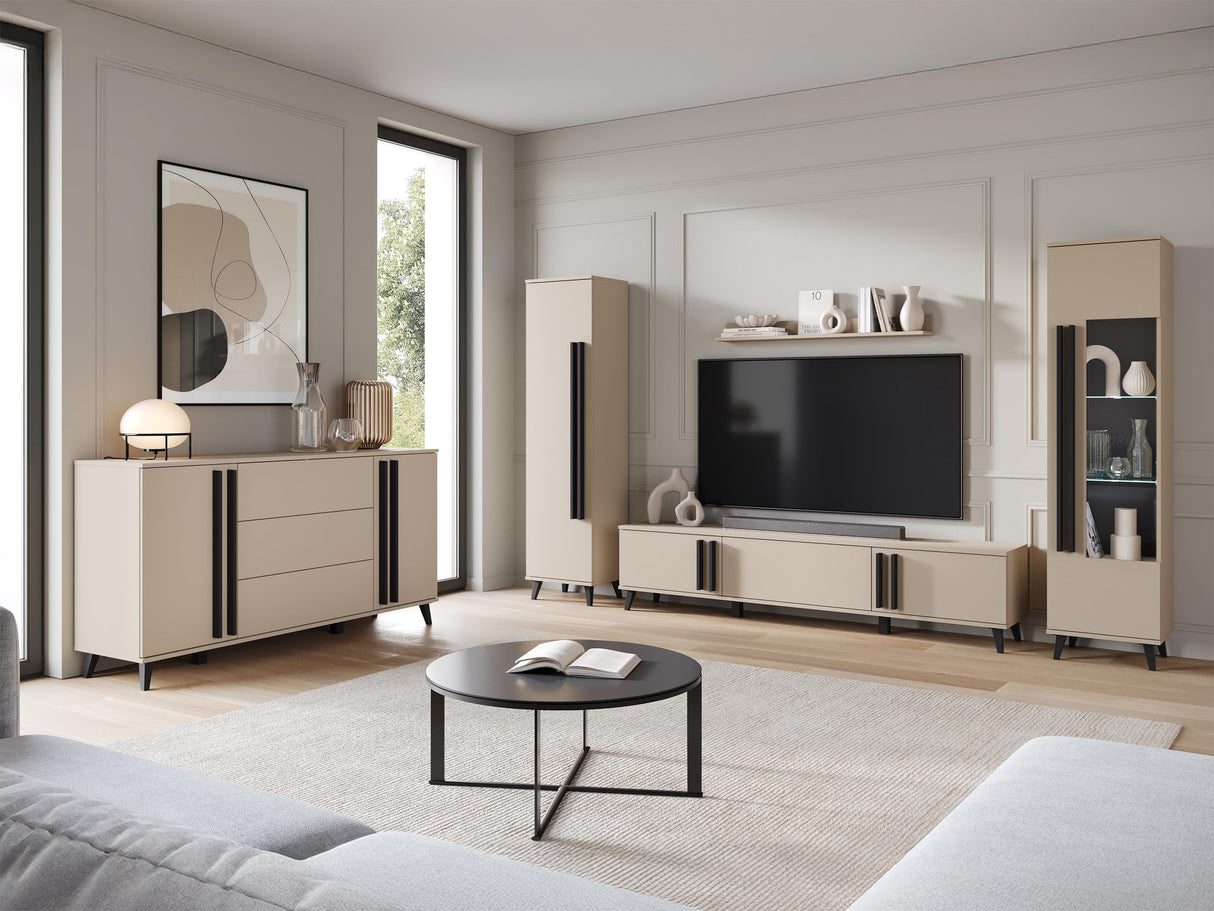 Nappali szett HELSINKI IV, Szín: Kasmír, Led világítás: Igen