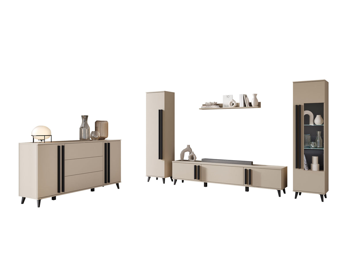 Nappali szett HELSINKI IV, Szín: Kasmír, Led világítás: Igen