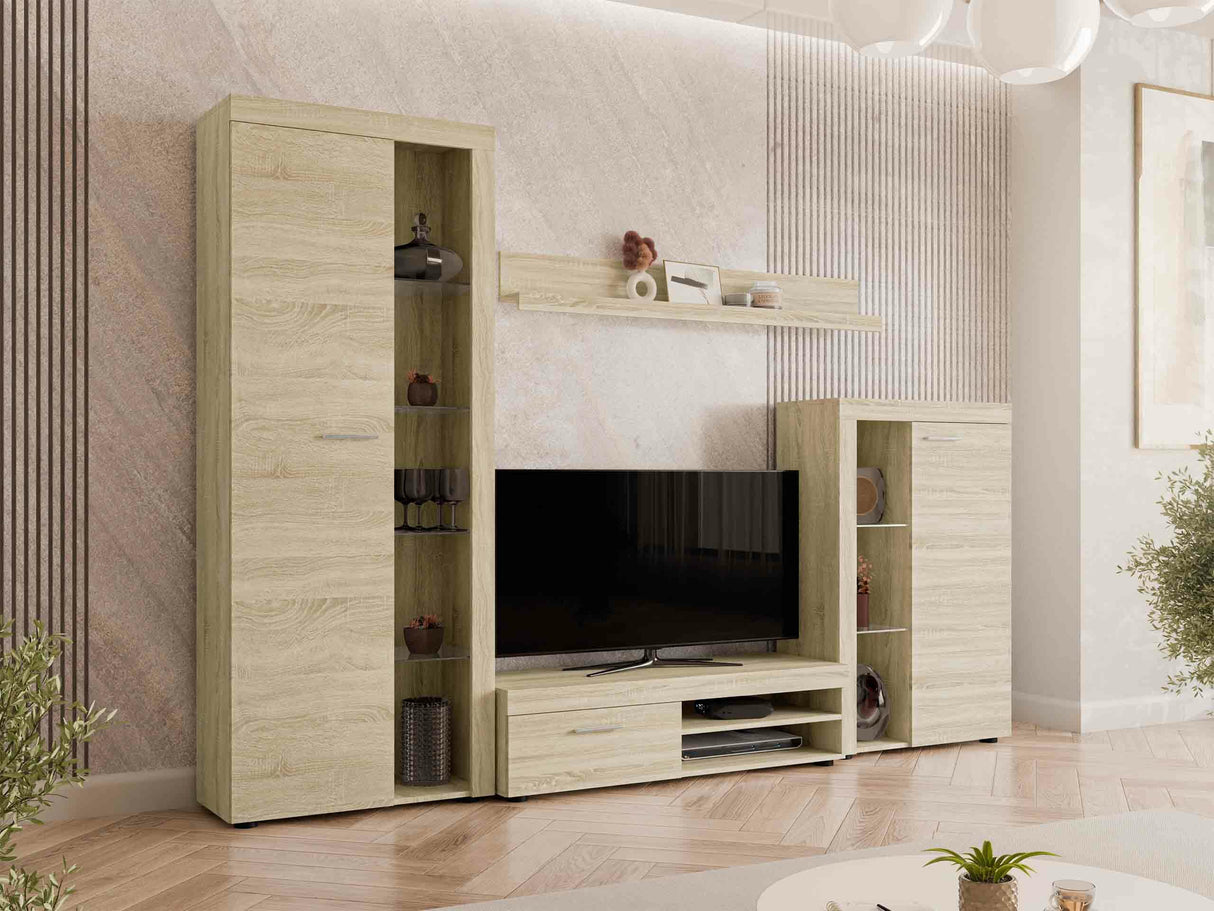 Nappali szett Rumba garnitúra (Rodos), Led világítás: Nem, Szín: Sonoma tölgy 4133255