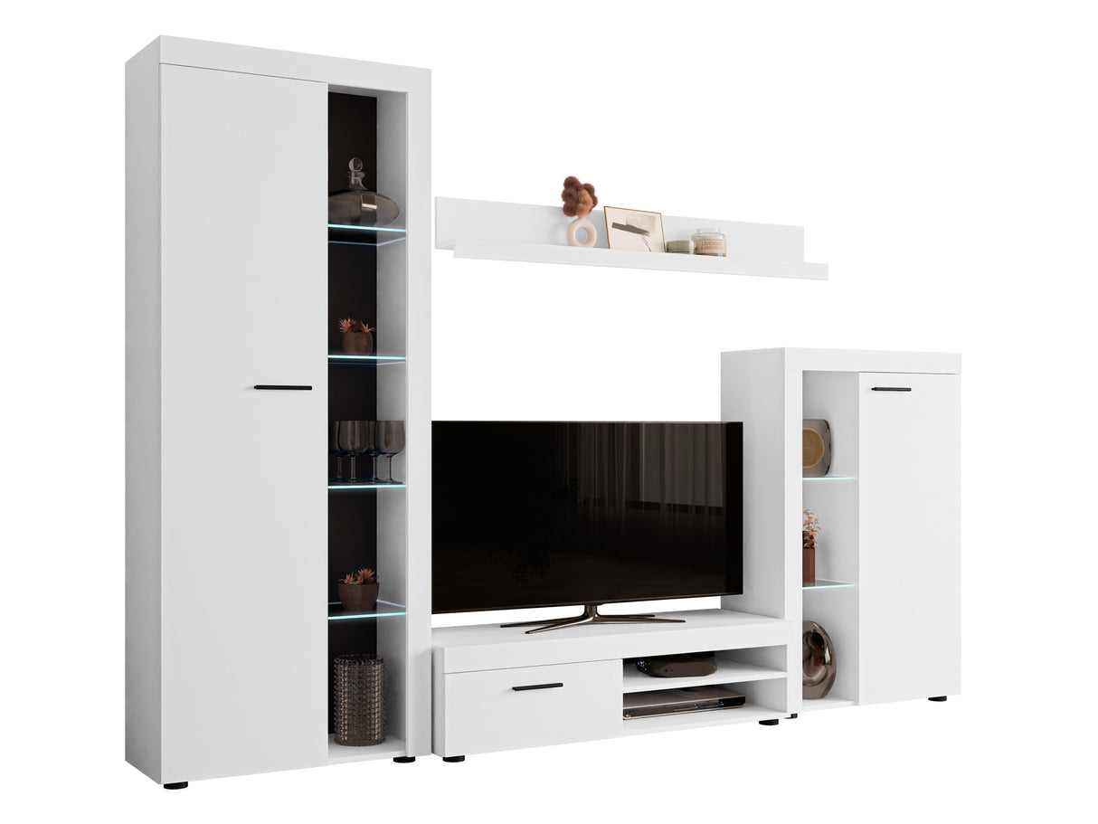 Nappali szett Rumba garnitúra (Rodos), Led világítás: Igen, Szín: Fehér 4133277