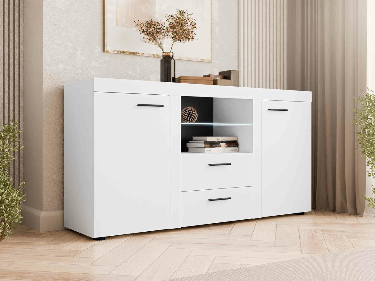 Komód Rumba (Rodos), Led világítás: Igen, Szín: Fehér 4133294