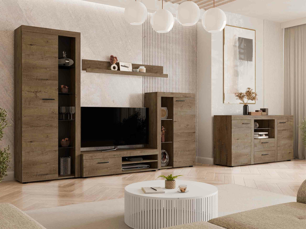 Komód Rumba (Rodos), Led világítás: Nem, Szín: Lefkas tölgy 4133309