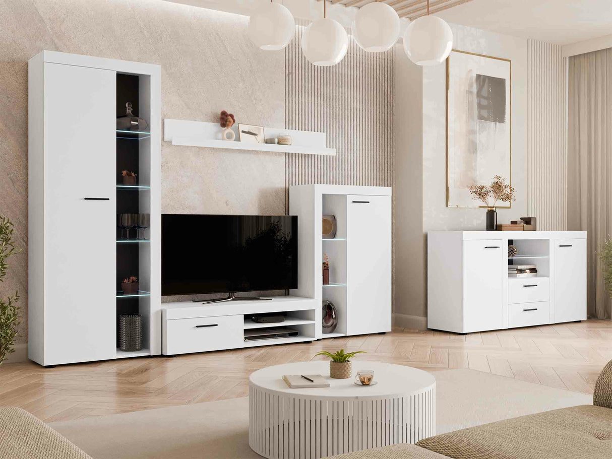 Nappali szett Rumba (Rodos) II, Led világítás: Igen, Szín: Fehér 4133313