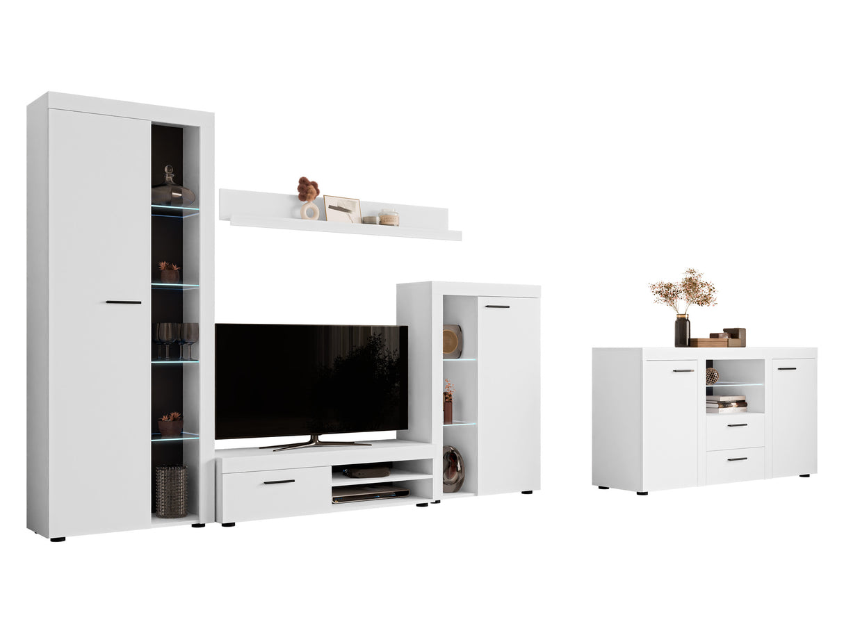 Nappali szett Rumba (Rodos) II, Led világítás: Igen, Szín: Fehér 4133324