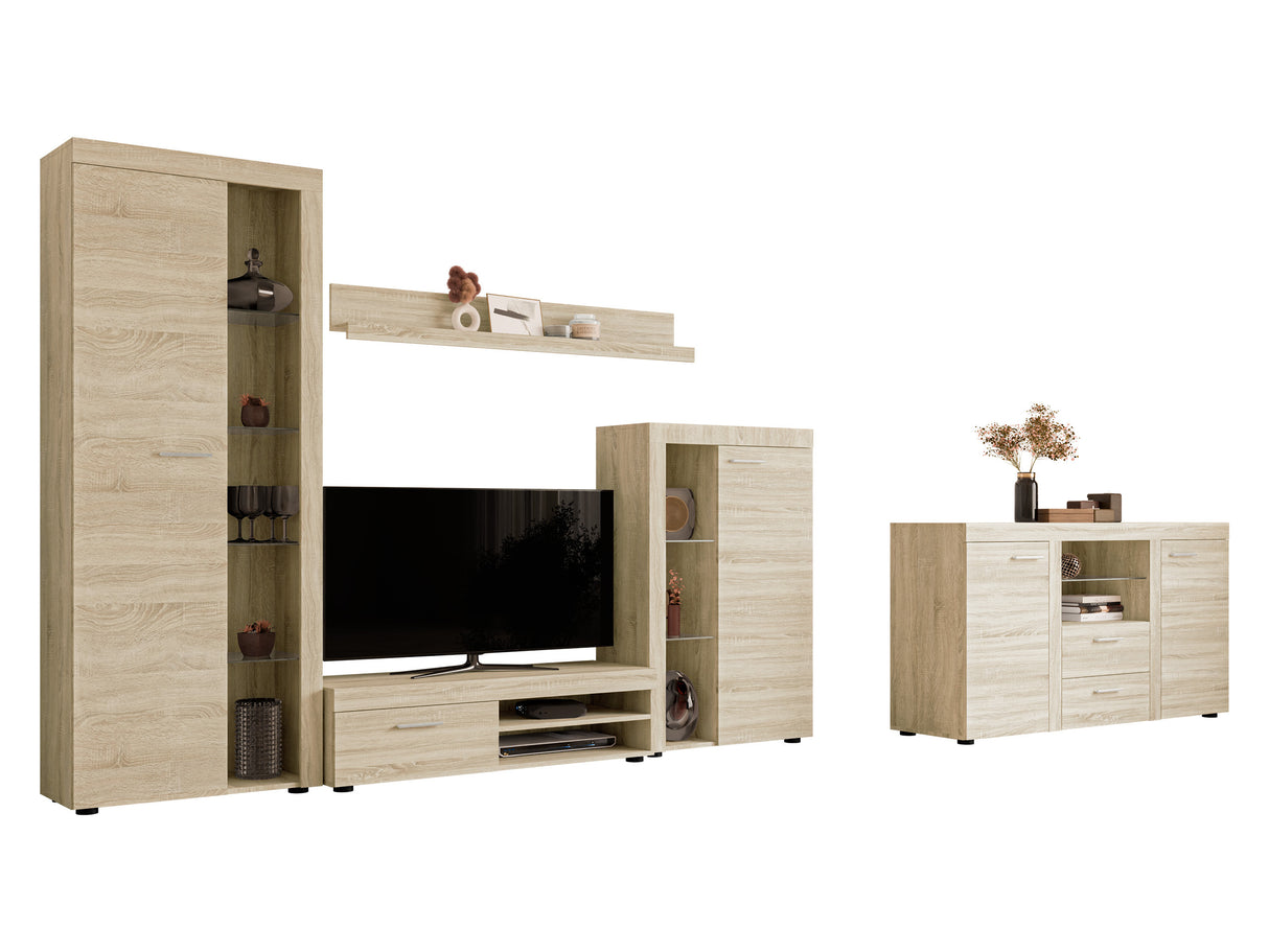 Nappali szett Rumba (Rodos) II, Led világítás: Nem, Szín: Sonoma tölgy 4133330