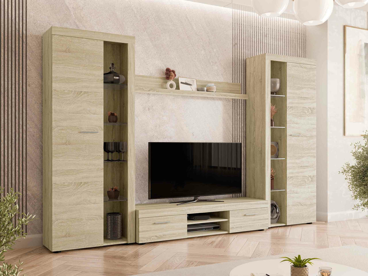 Nappali szett Rumba (Rodos) XL, Led világítás: Nem, Szín: Sonoma tölgy 4133446