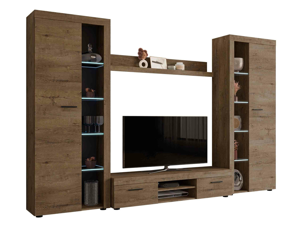 Nappali szett Rumba (Rodos) XL, Led világítás: Igen, Szín: Lefkas tölgy 4133462