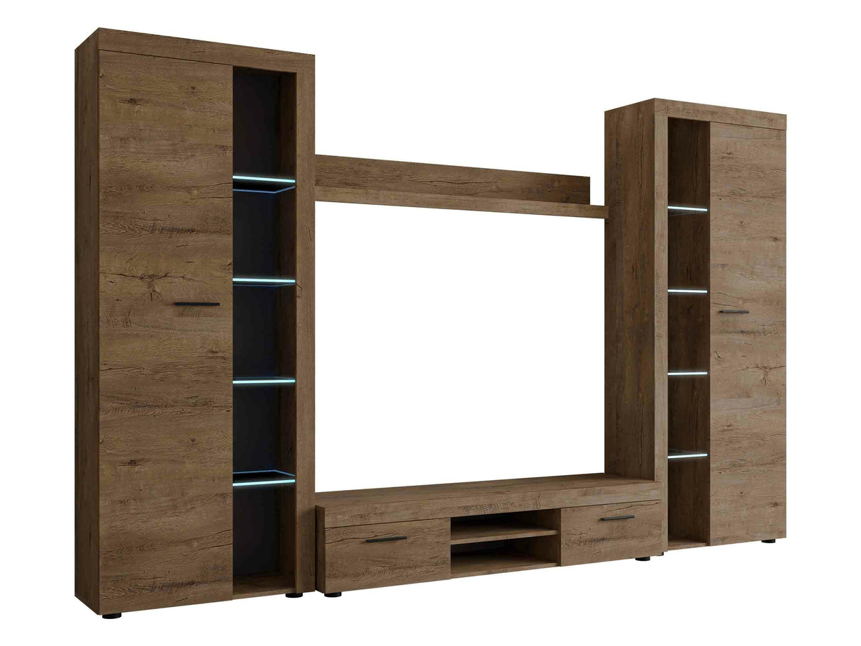 Nappali szett Rumba (Rodos) XL, Led világítás: Igen, Szín: Lefkas tölgy 4133463