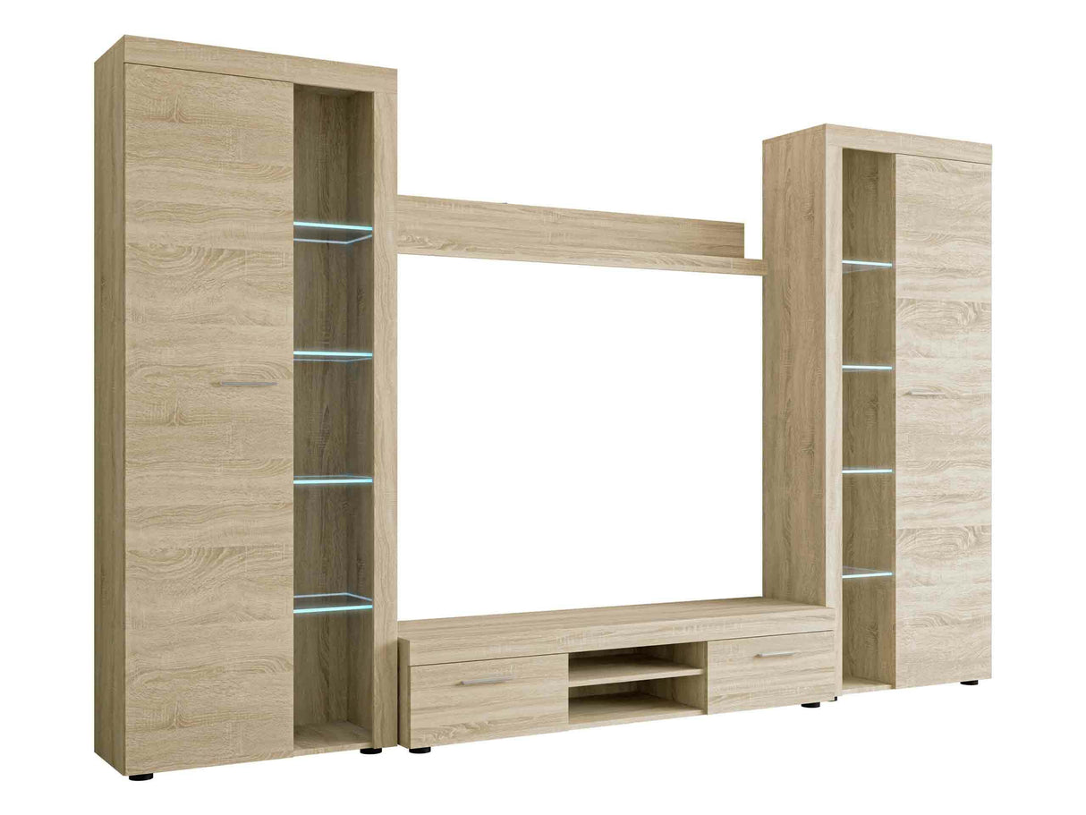 Nappali szett Rumba (Rodos) XL, Led világítás: Igen, Szín: Sonoma tölgy 4133465