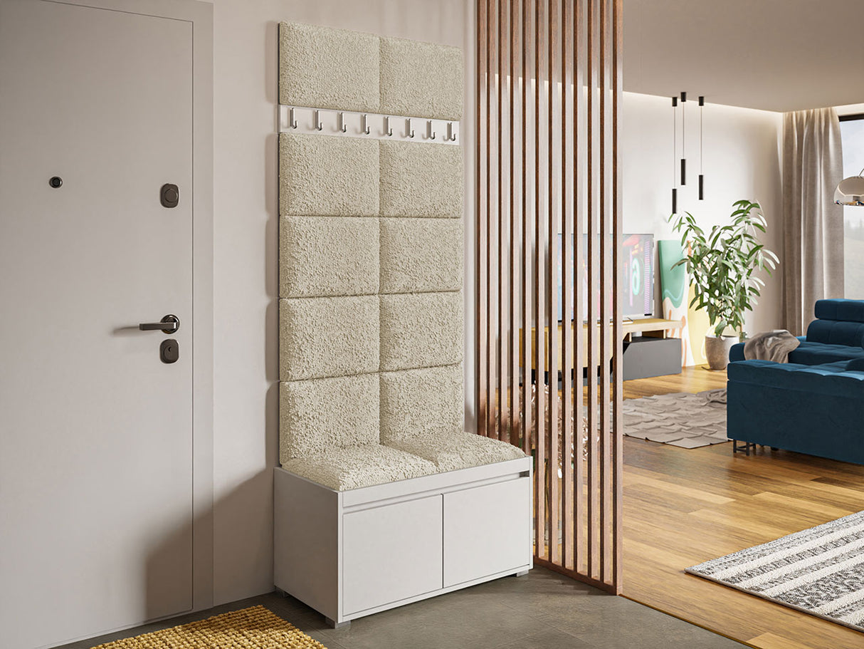 Előszoba garnitúra GRAWIS (Konkor) 80 + 12sz, Szín: Fehér + Abriamo 03