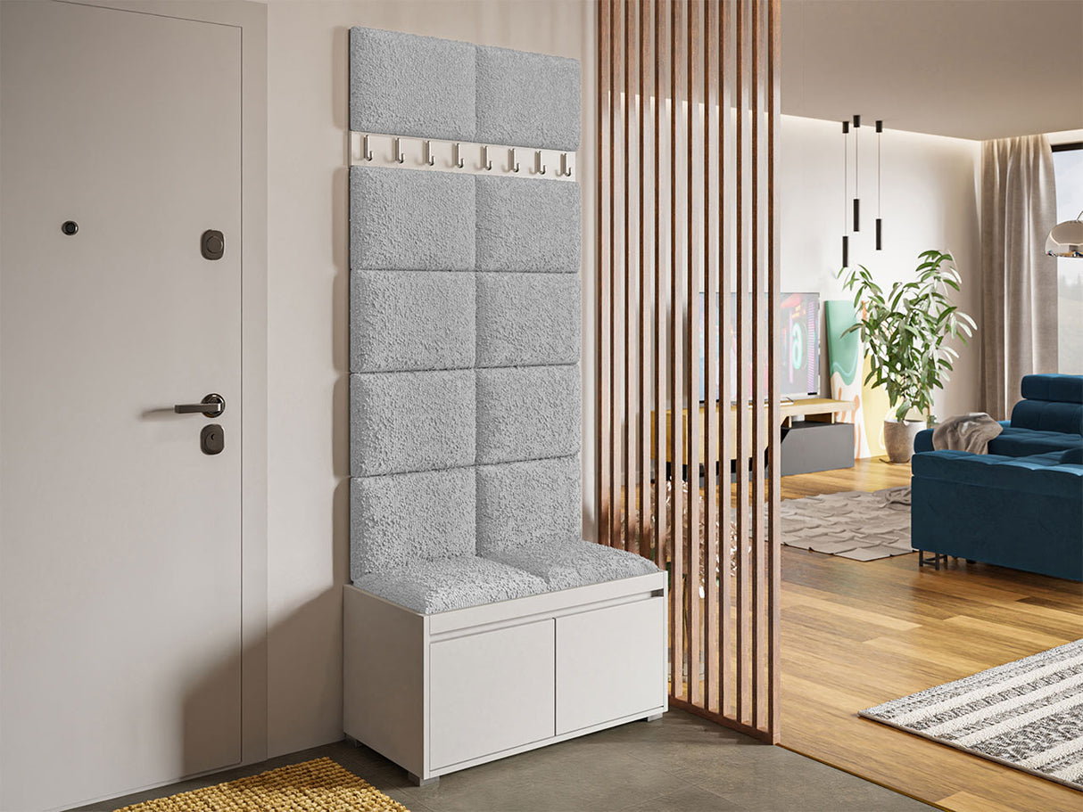 Előszoba garnitúra GRAWIS (Konkor) 80 + 12sz, Szín: Fehér + Abriamo 06