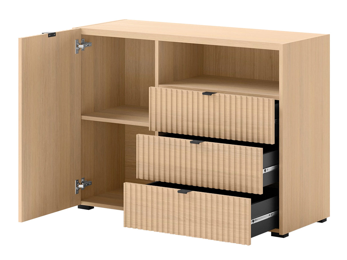 Komód Komoda 1D3SZ CYLIZA CY-01 Dąb Vicenza Bielona