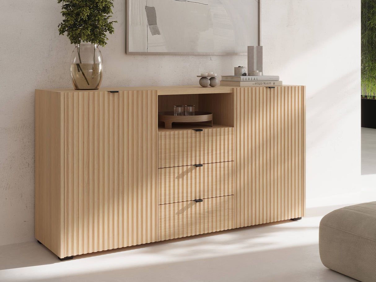 Komód Komoda 2D3SZ CYLIZA CY-02 Dąb Vicenza Bielona