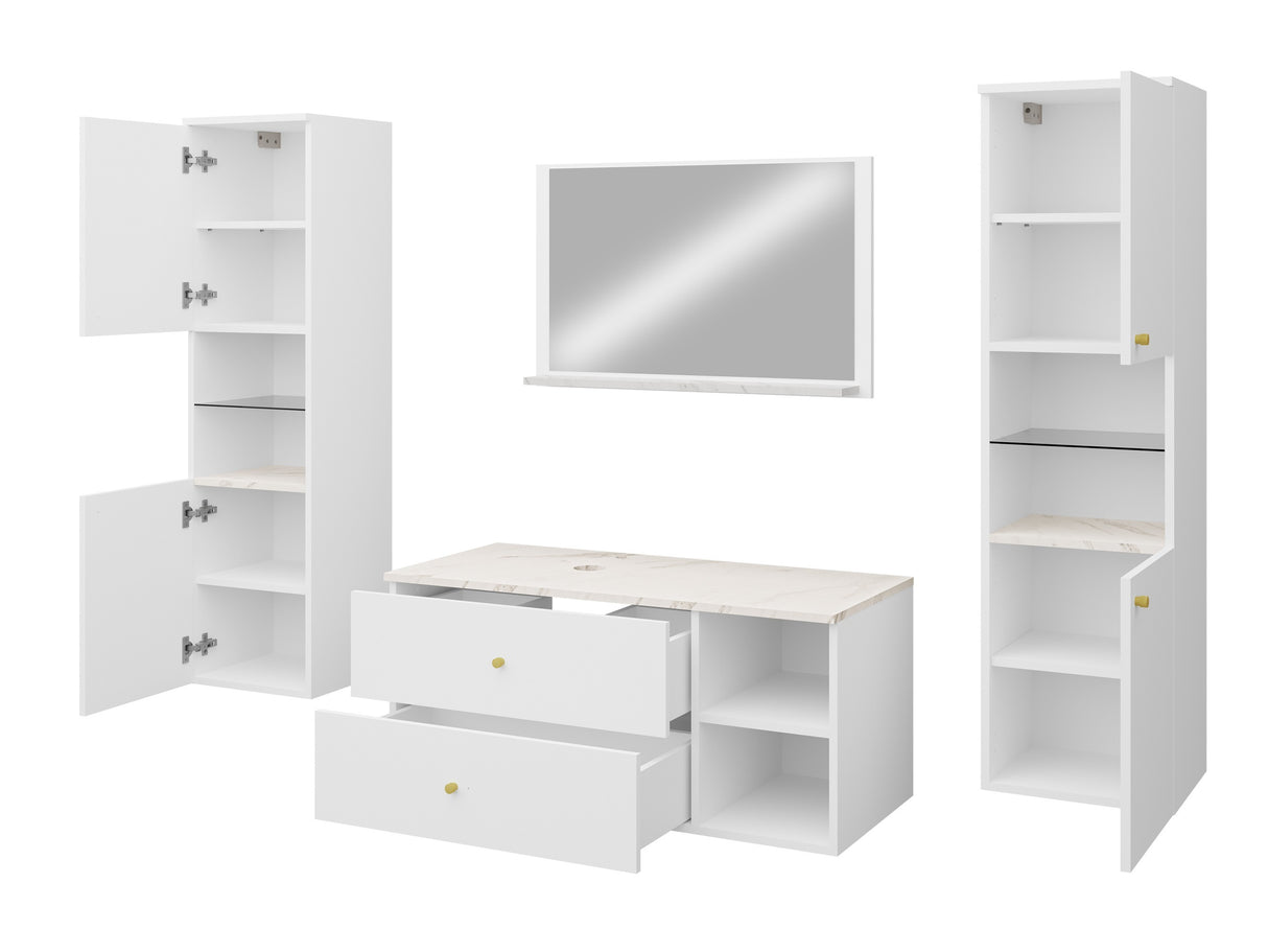 Fürdőszoba garnitúra Meble łazienkowe KERTOS III, Szín: Tölgy, Mosdókagyló: Nem