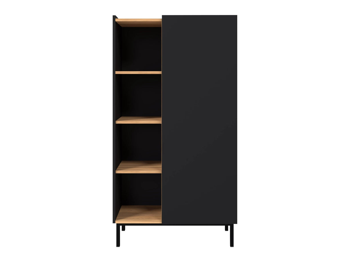 Könyvespolc Regał SYSTEM 72, Szín: Fekete + Világosbarna