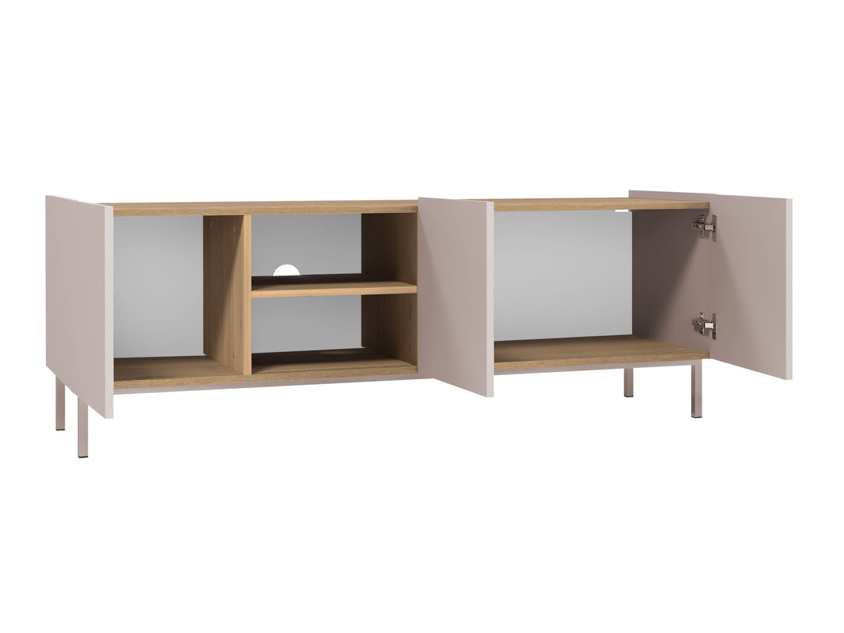 TV-állvány Szafka RTV SYSTEM 72, Szín: Fekete + Világosbarna