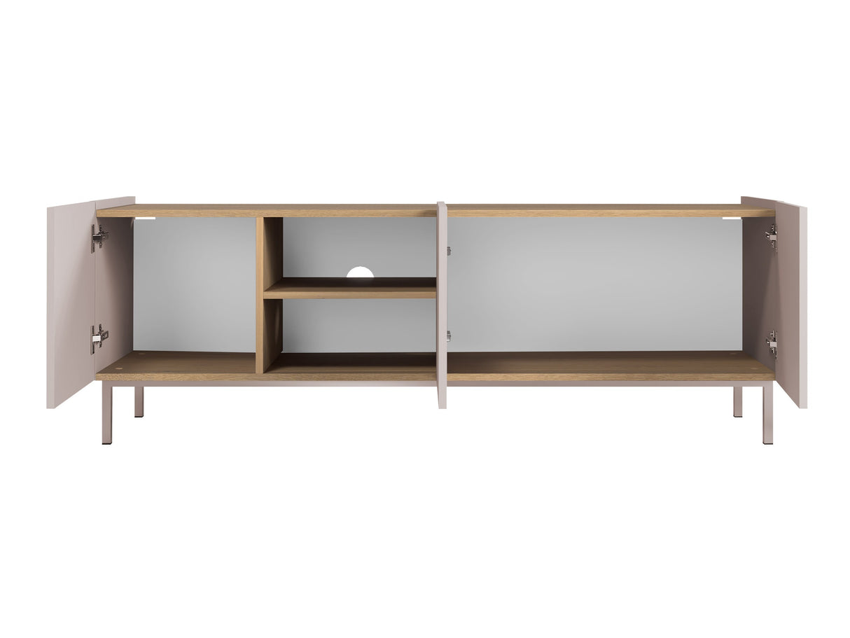 TV-állvány Szafka RTV SYSTEM 72, Szín: Fekete + Világosbarna