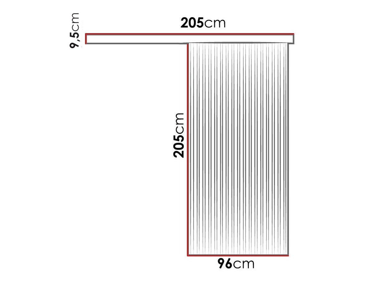 Tolóajtók Drzwi BELMO 90 + samodomykacz, Szín: Sonoma tölgy + Fekete 4177041
