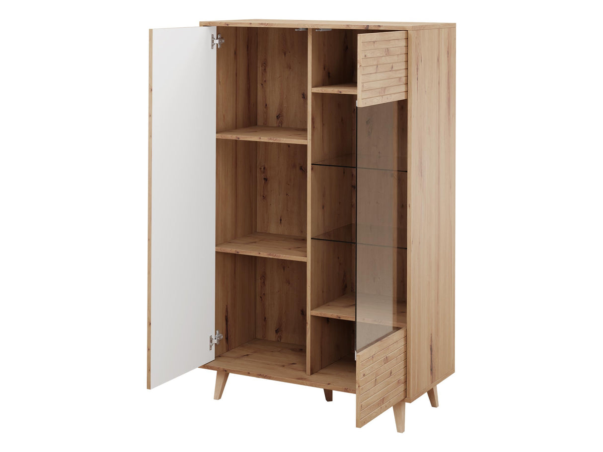 Könyvespolc Witryna niska FERIDO 2D Dąb Artisan