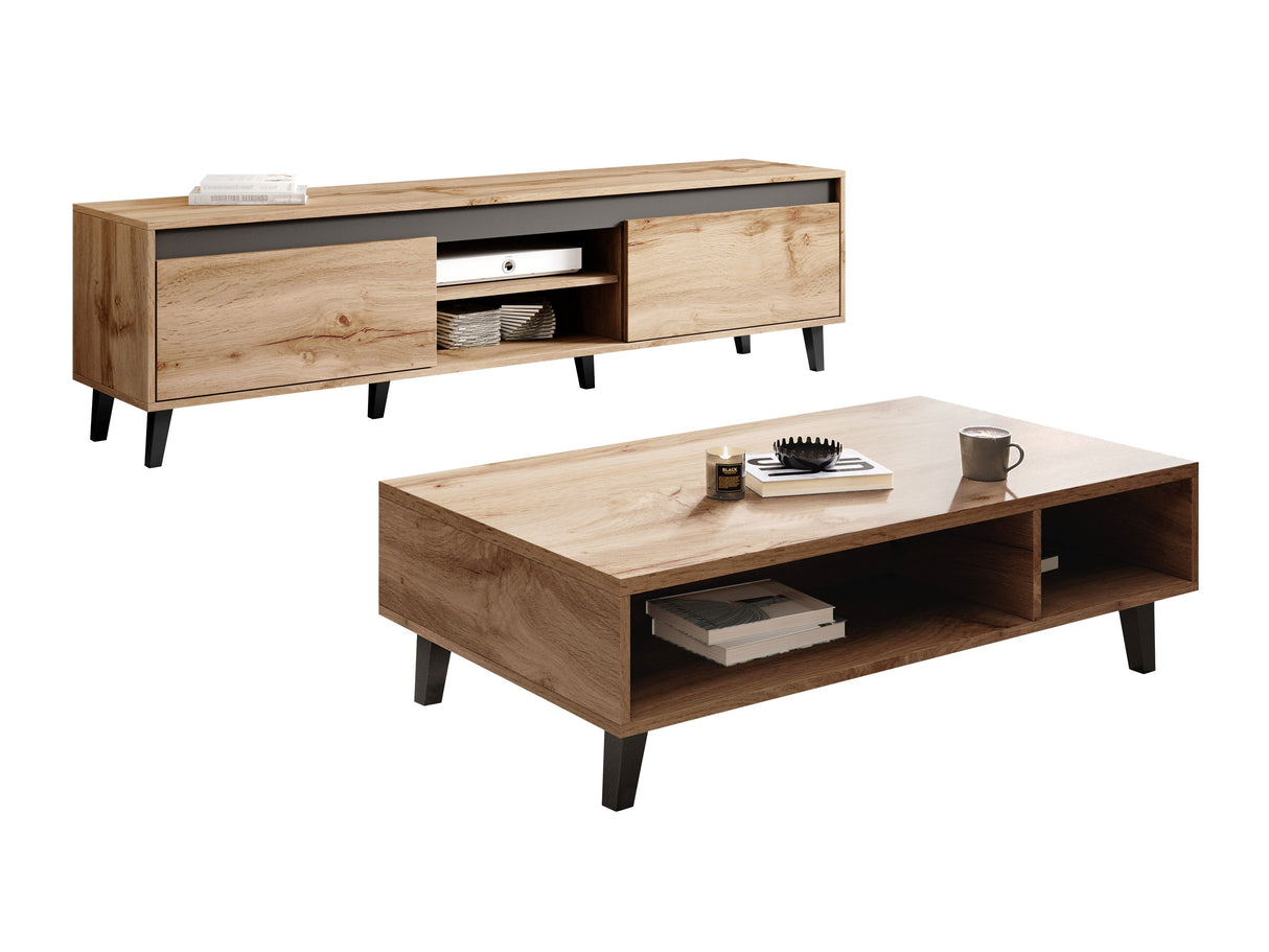 Nappali szett Meble NORD II Wotan/Antracyt