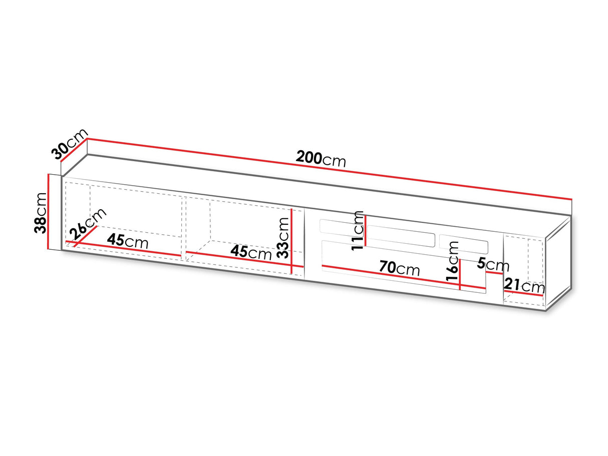 TV-állvány Szafka RTV EF CAPITAL + kominek, Szín: Kasmír