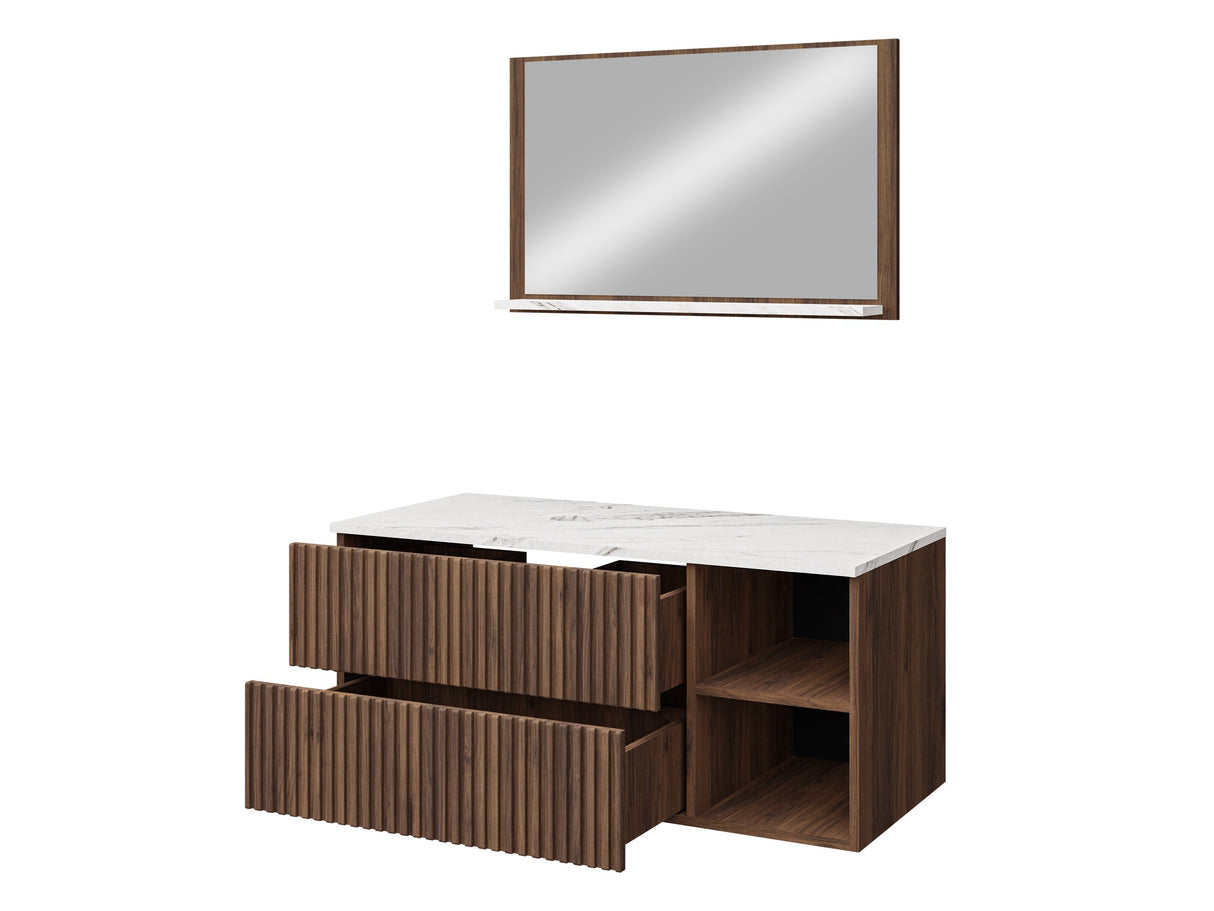 Fürdőszoba garnitúra Meble łazienkowe KERTOS RYFLE I, Szín: Tölgy, Mosdókagyló: Igen