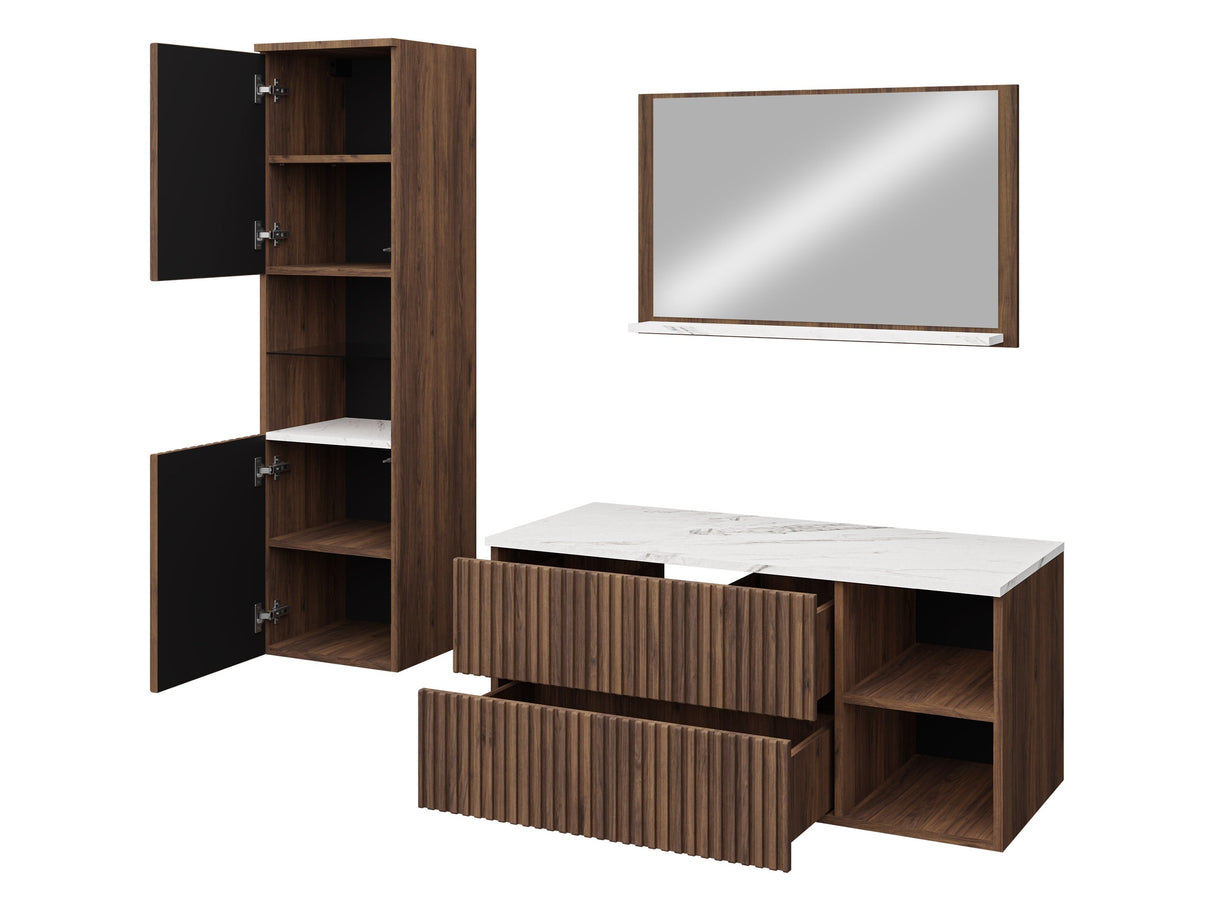 Fürdőszoba garnitúra Meble łazienkowe KERTOS RYFLE II, Szín: Tölgy, Mosdókagyló: Igen