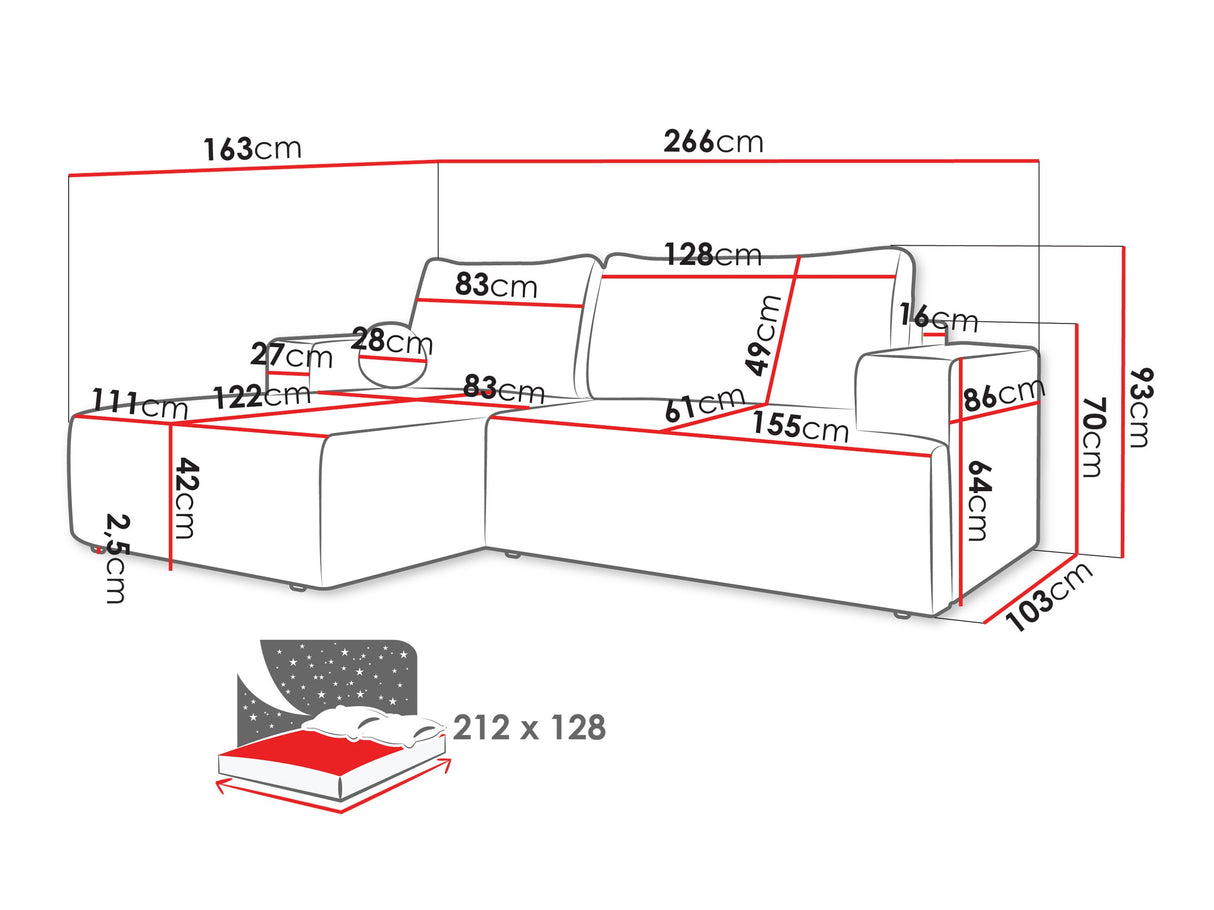 Sarokkanapé Narożnik MIVO, Szín: Taro 01, Változatok: Jobbos