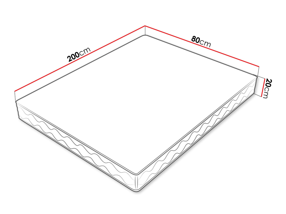 Matrac Materac TERMOPUR, Méretek: 80 x 200 cm