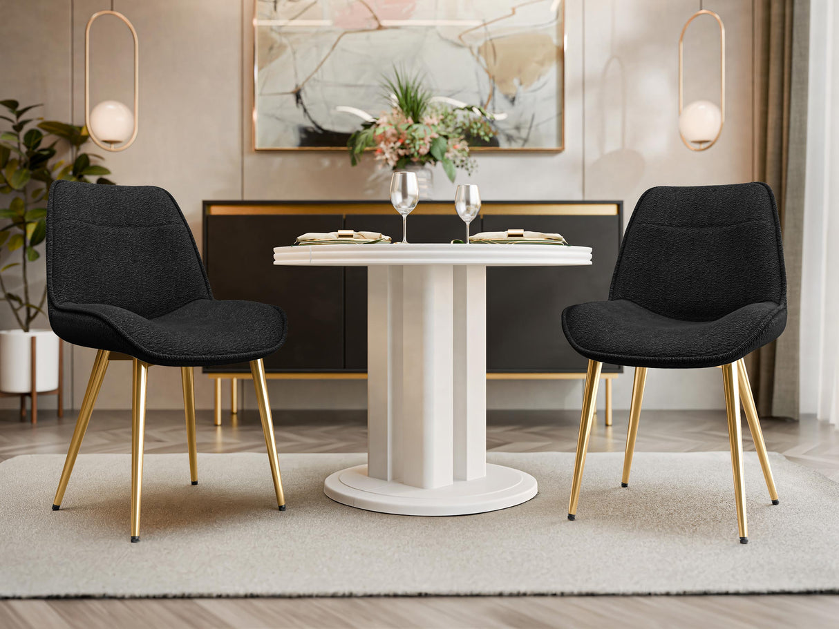 Szék készlet Krzesło MUZ/DC/1084/GL (2szt), Szín: Fekete