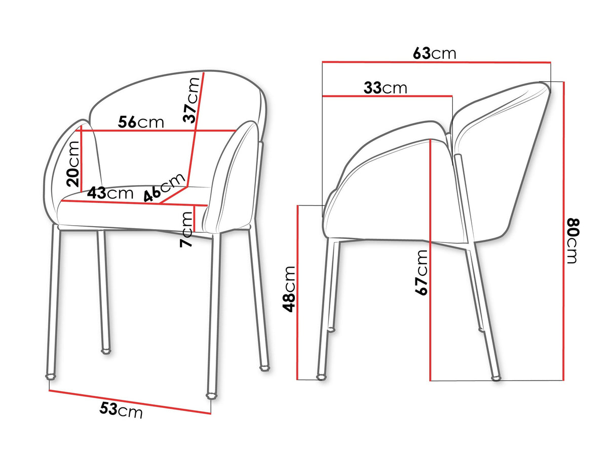 Szék készlet Krzesło MUZ/DC/1257/GL (2szt) Beż-98 (Bézs)