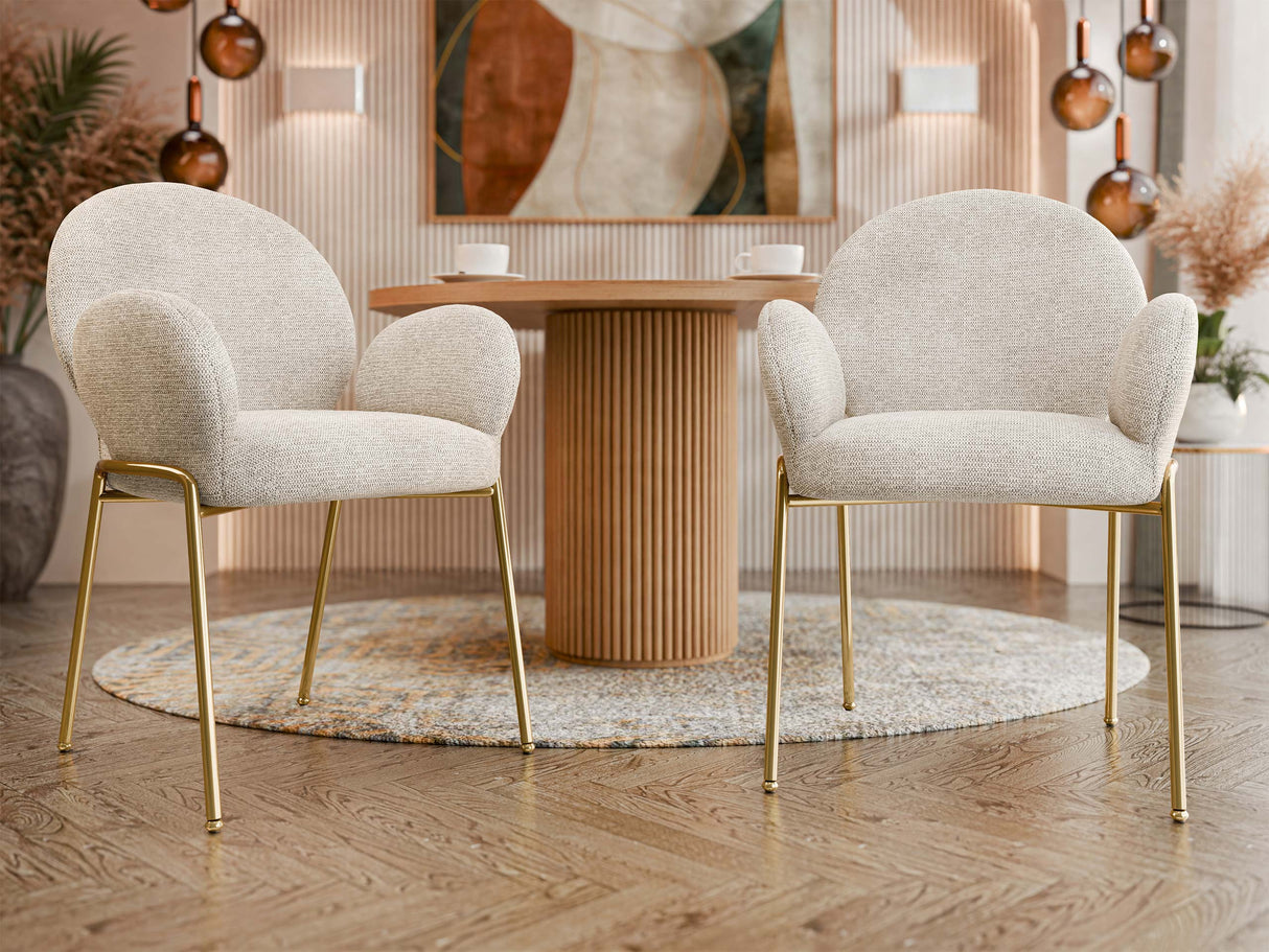 Szék készlet Krzesło MUZ/DC/1261/GL (2szt), Szín: Bézs
