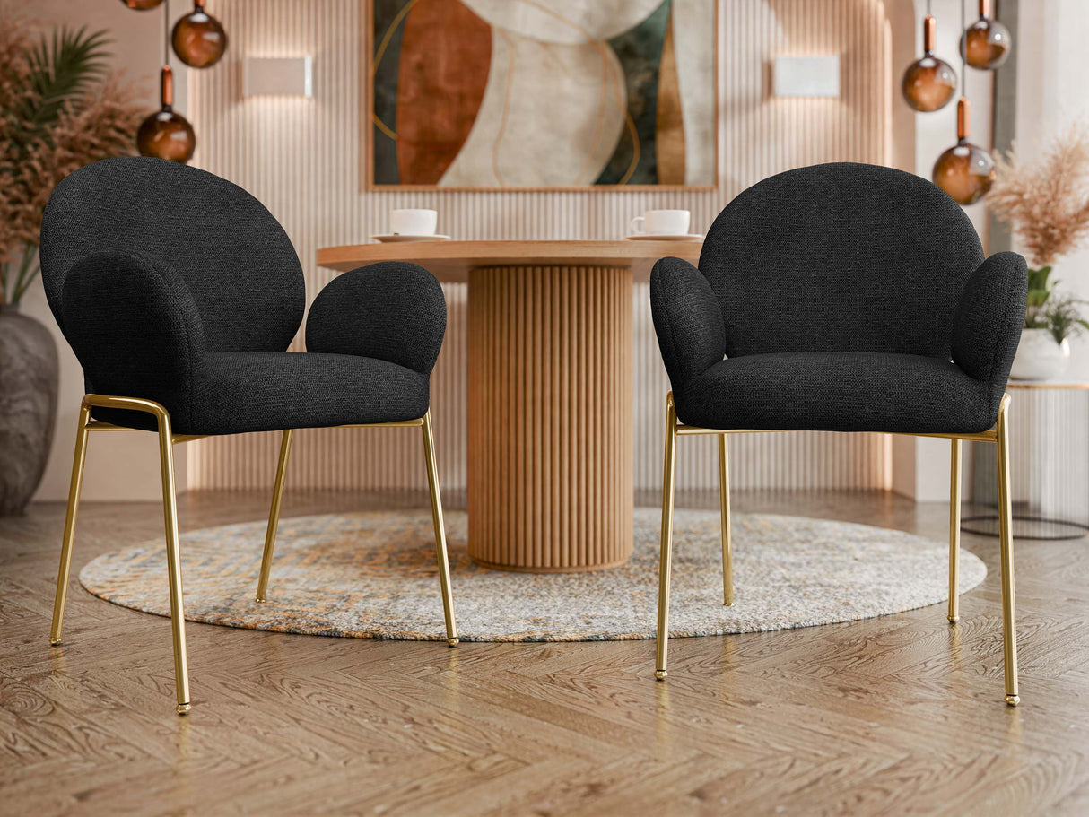 Szék készlet Krzesło MUZ/DC/1261/GL (2szt), Szín: Fekete