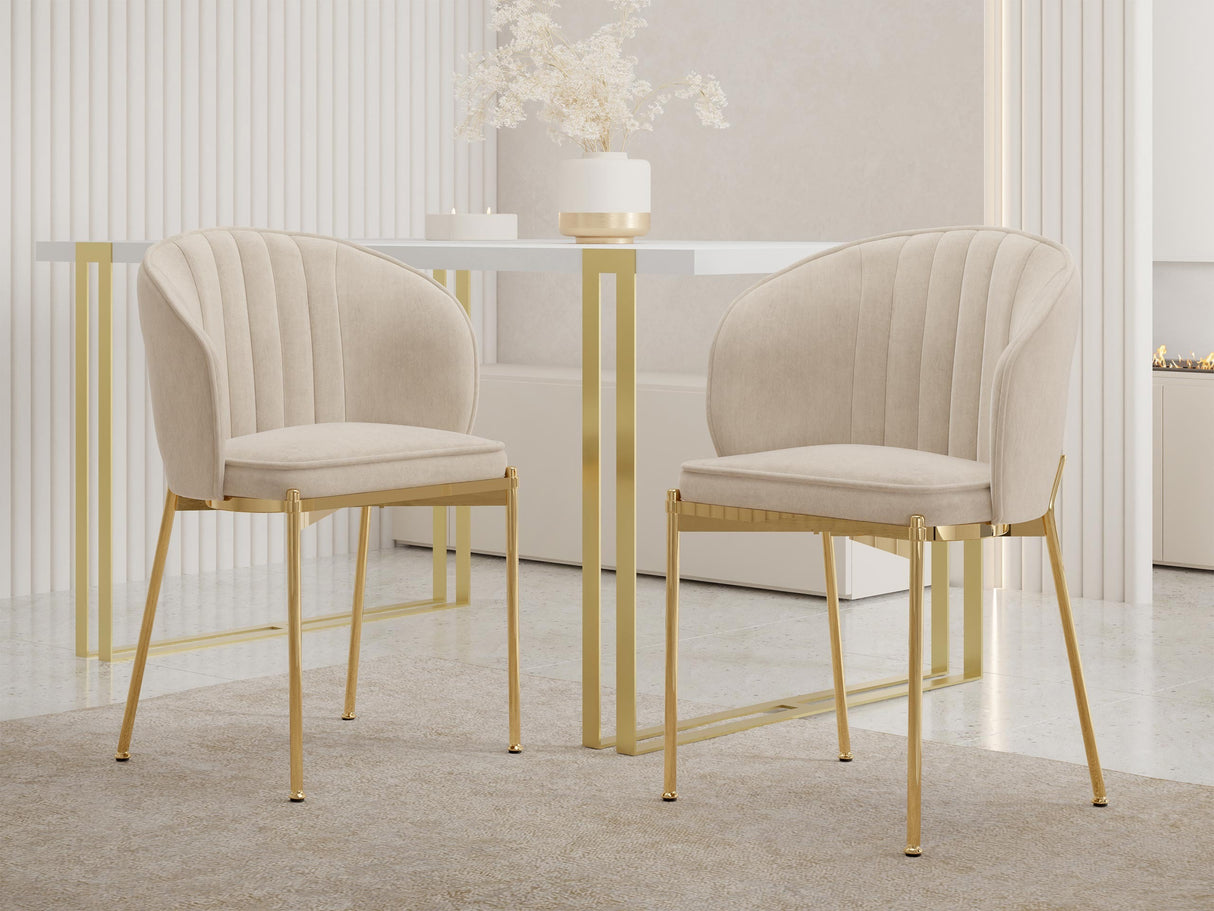 Szék készlet Krzesło MUZ/DC/1259/GL (2szt), Szín: Bézs