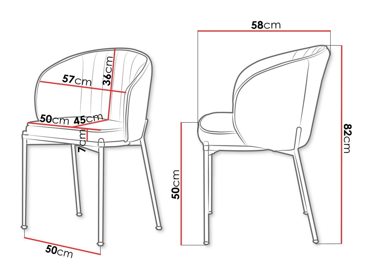 Szék készlet Krzesło MUZ/DC/1259/GL (2szt), Szín: Bézs