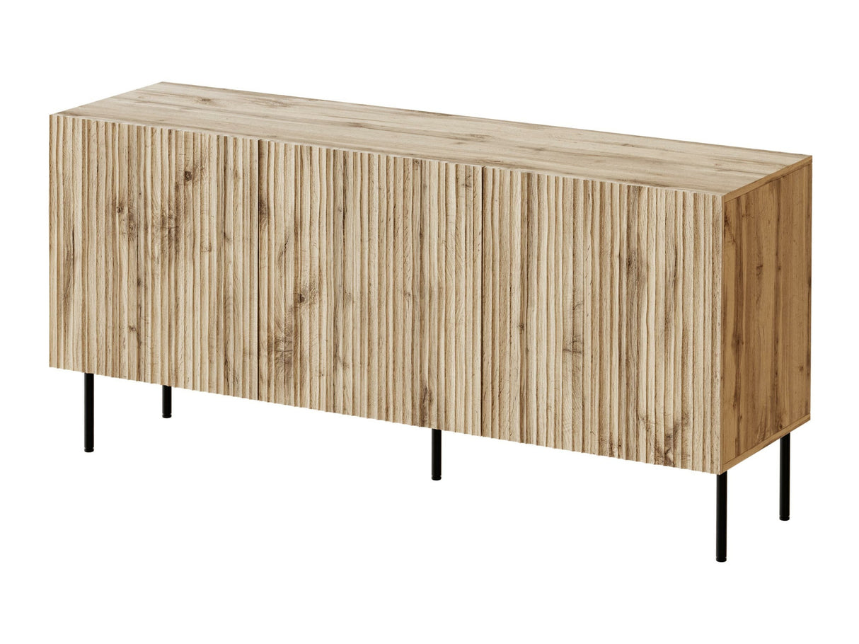 Szekrény JUNGLE 152 (Lameller), Szín: Wotan tölgy + Fekete 4192147