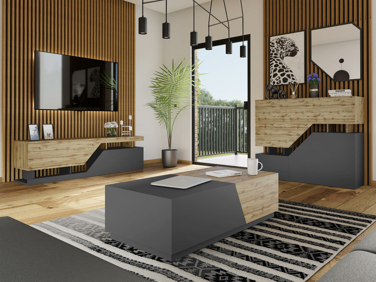 Szekrény Ceelias (Bekas), Szín: Wotan tölgy + Antracit 4192203