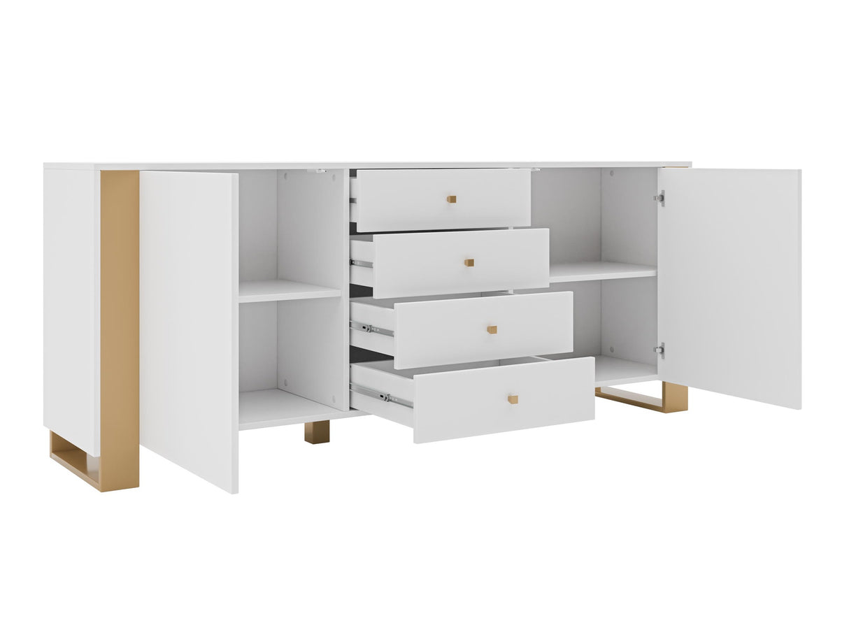 Nappali szett Meble LOUTIO I Biały/Złoty