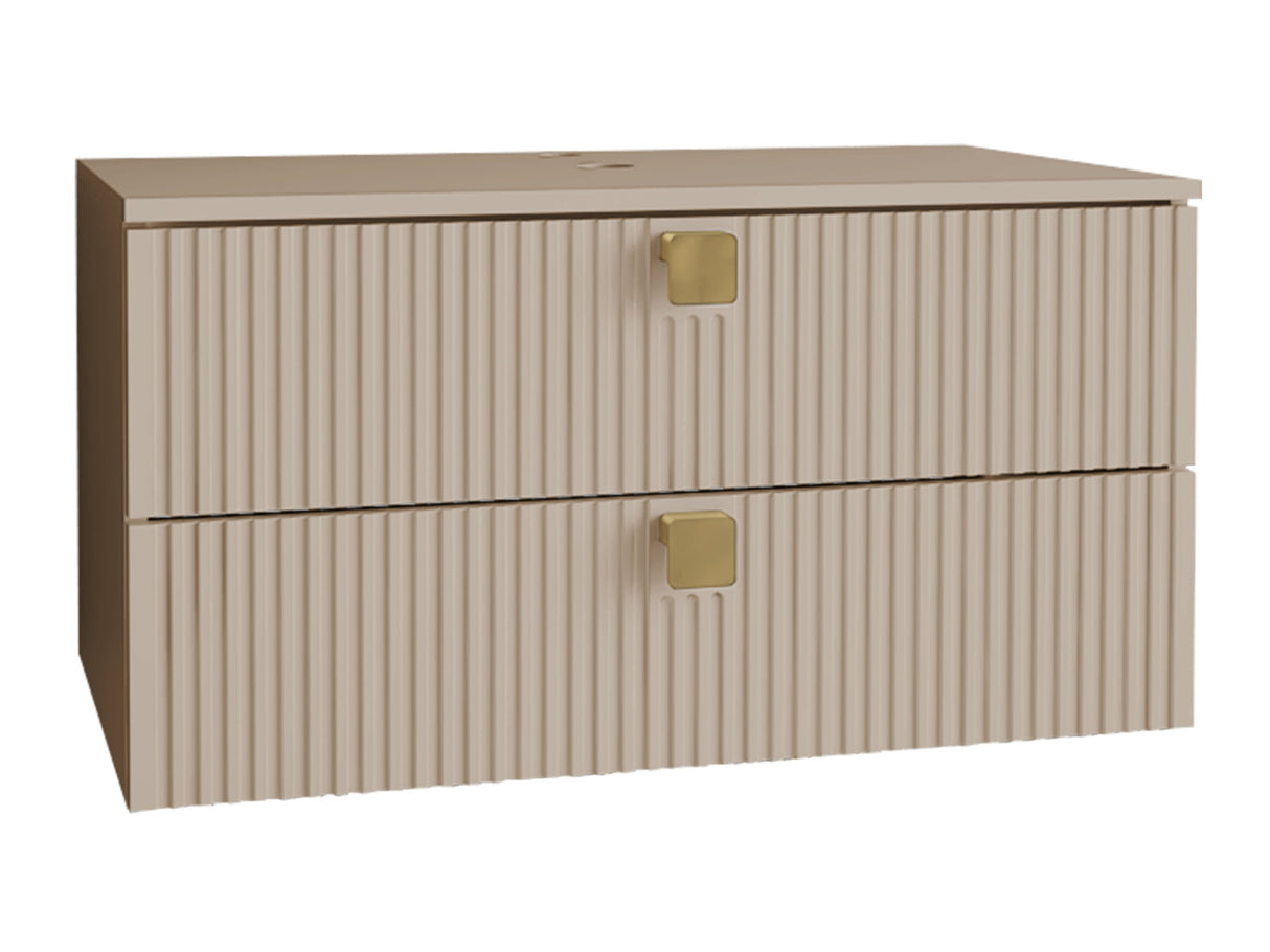 Fali szekrény mosdónak GARIANO 01, Szín: Világosbarna, Mosdókagyló: Nem