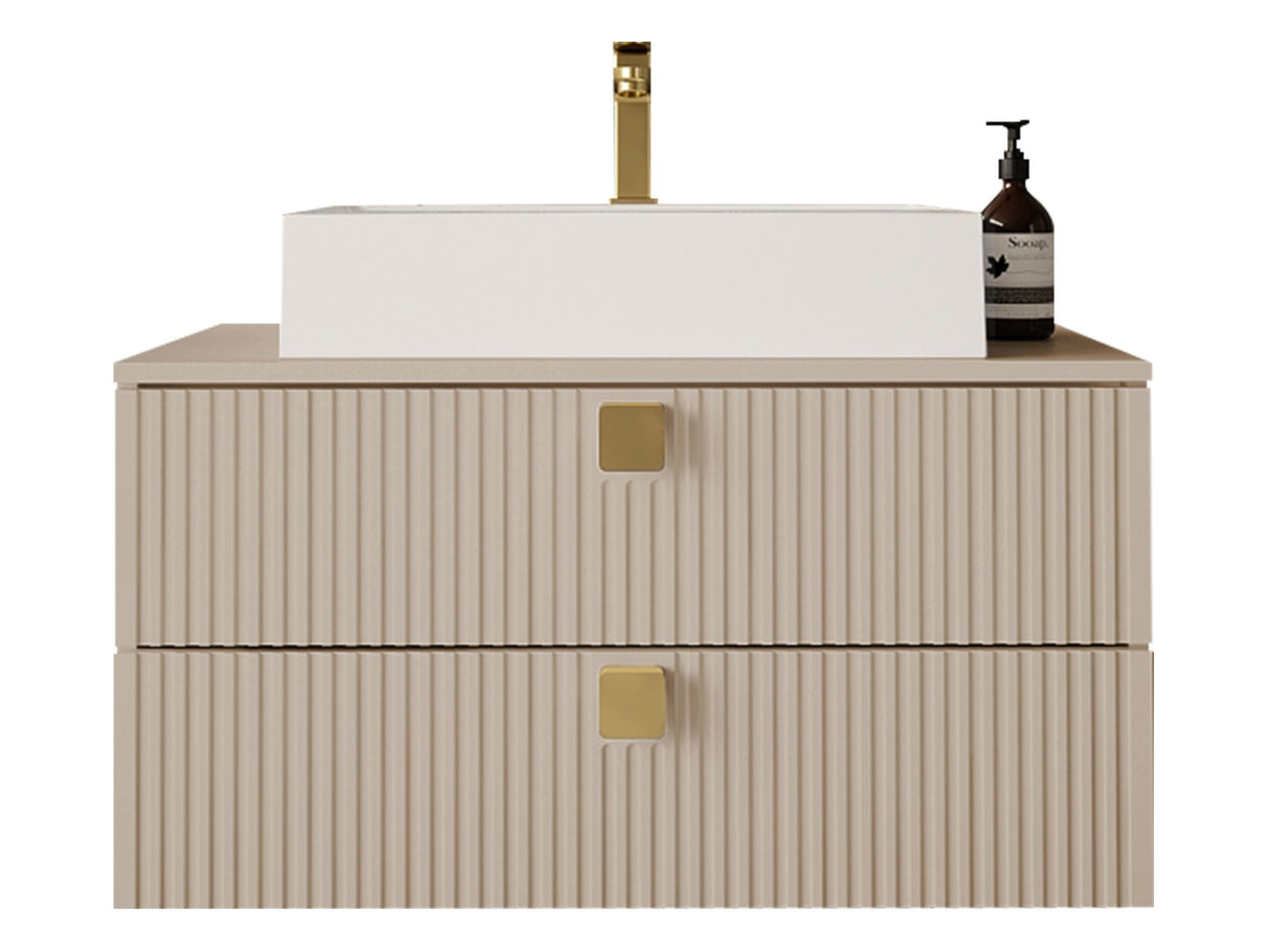 Fali szekrény mosdónak GARIANO 01, Szín: Világosbarna, Mosdókagyló: Igen