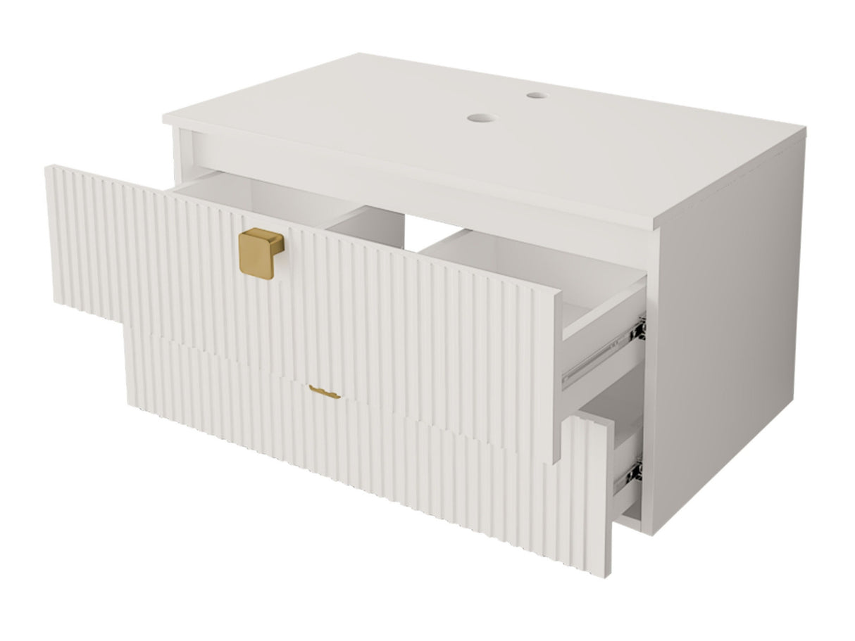 Fürdőszoba garnitúra GARIANO I, Szín: Világosbarna, Mosdókagyló: Nem