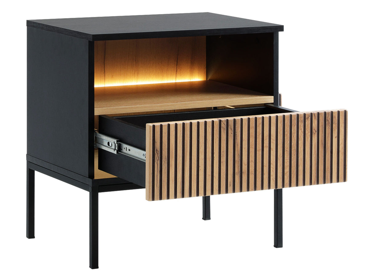 Éjjeliszekrény Stolik nemcny SENTO S54 + LED Kaszmir (Kasmír)