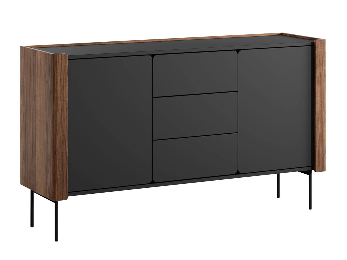 Komód Komoda WRAP KSZ141 Czarny/Orzech Warmia