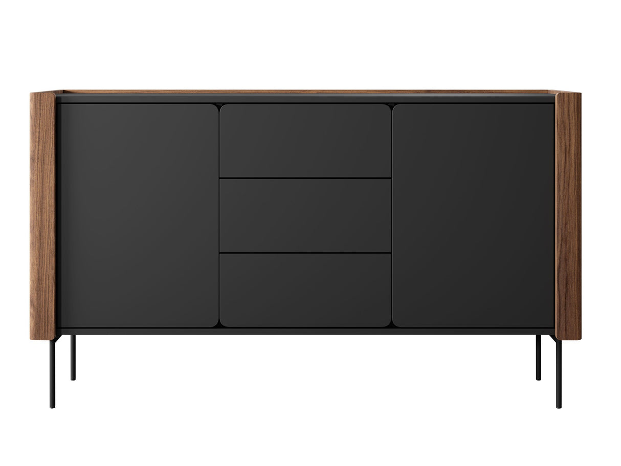 Komód Komoda WRAP KSZ141 Czarny/Orzech Warmia