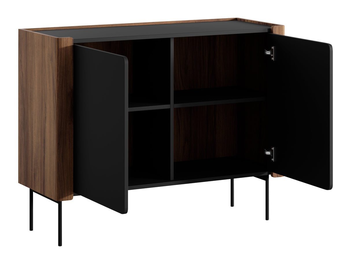 Nappali szett Meble WRAP I Czarny/Orzech Warmia