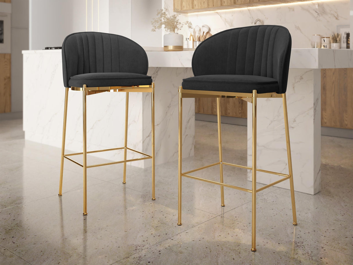 Bárszék készlet Hoker MUZ/BS/1258/GL (2szt), Szín: Fekete