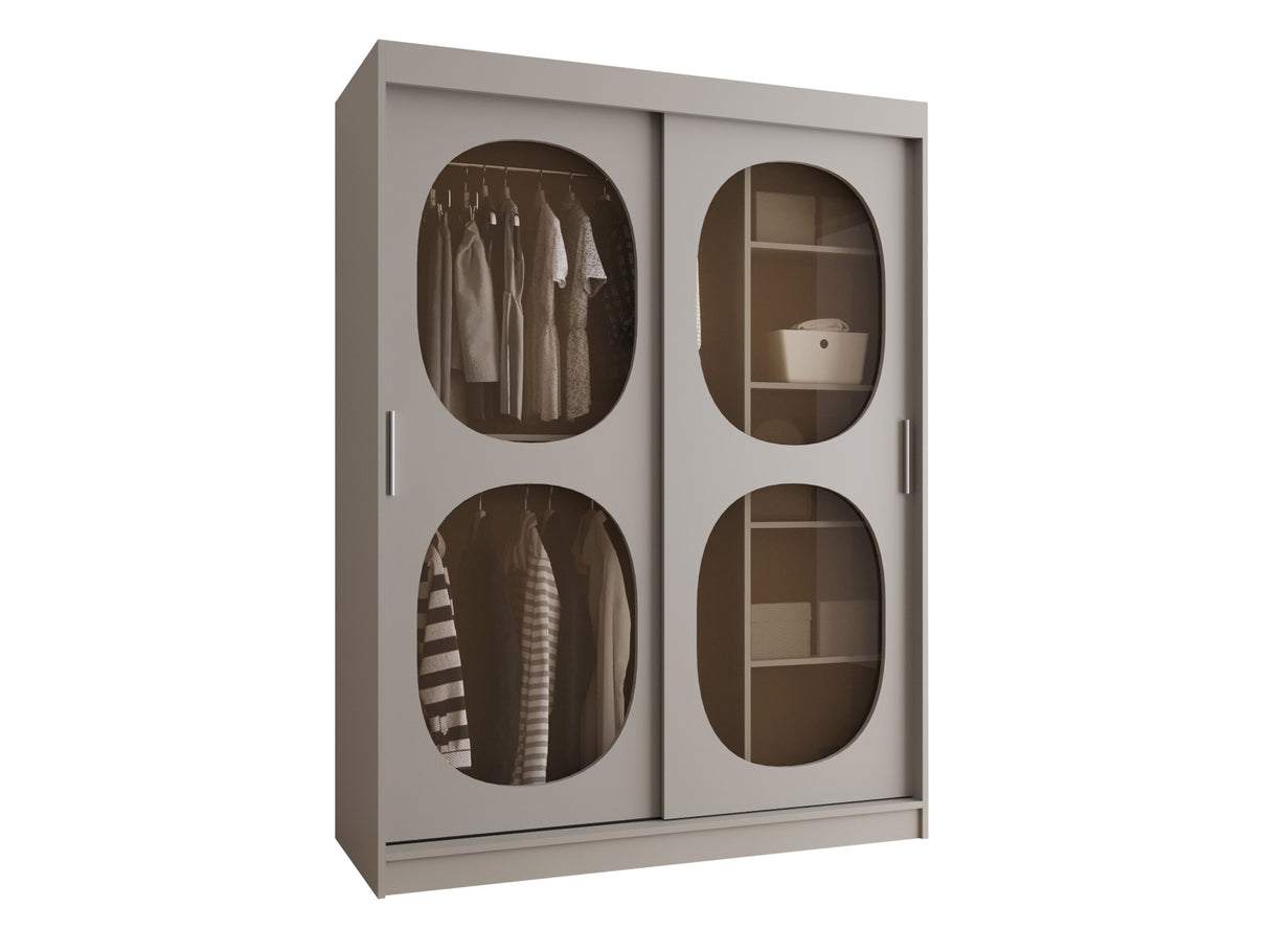 Gardróbszekrény Szafa 150 BAHRAJN 2, Szín: Kasmír, Fiókok: Nem, Led világítás: Nem