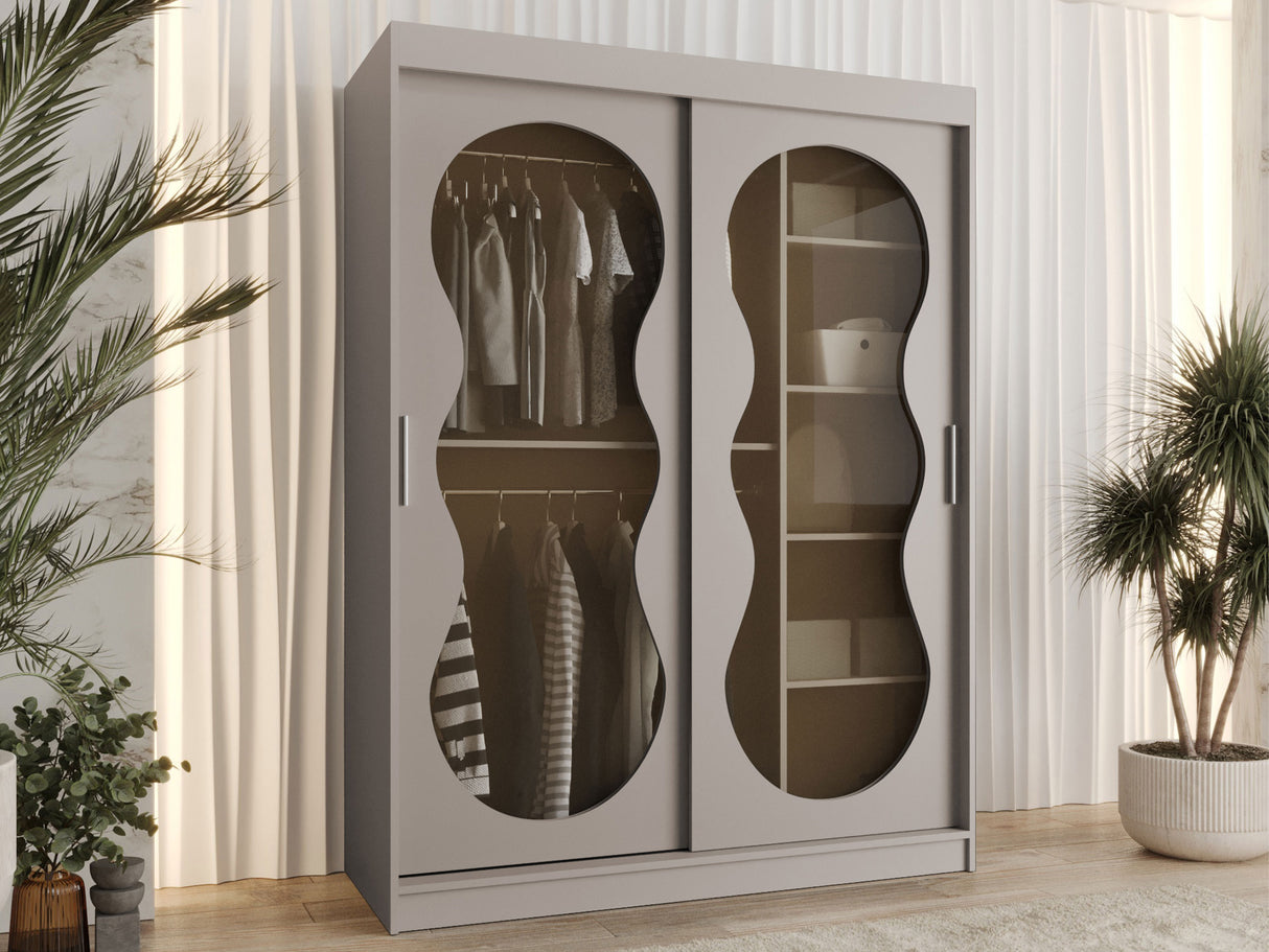 Gardróbszekrény Szafa 150 BAHRAJN 3, Szín: Kasmír, Fiókok: Nem, Led világítás: Nem