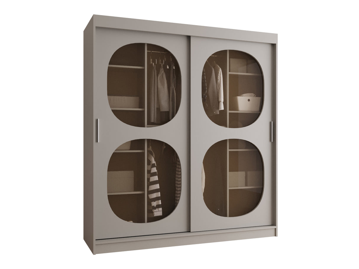 Gardróbszekrény Szafa 180 BAHRAJN 2, Szín: Kasmír, Fiókok: Igen, Led világítás: Nem